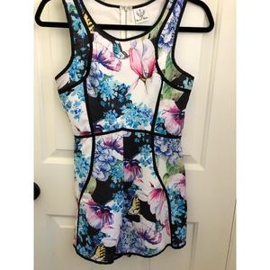 LF Angel Biba Floral Butterfly Romper Size 8